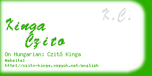 kinga czito business card